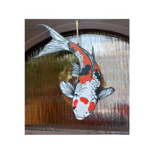 Renkli Koi Balığı Duvar Süsü