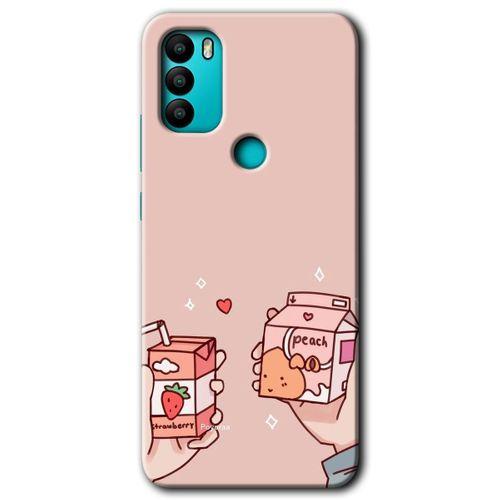 General Mobile GM 21 Plus HD Baskılı Kılıf + 9D Tam Ekran Koruyucu - Meyveli Süt