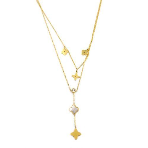 Vc Yonca Kolye - Altın