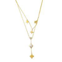 Vc Yonca Kolye - Altın