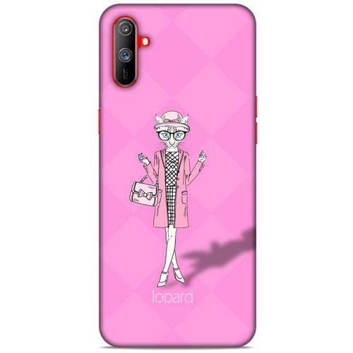 Oppo Realme C3 Kılıf FunnyMaX (21) Koruyucu Kapak Şeker Pembe Kedi