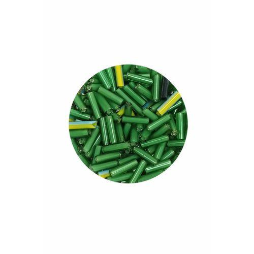 Uzun Boru Kesme Boncuk Çap 2mm Uzunluk 10 mm - 60 Gram - Yeşil - BNC295
