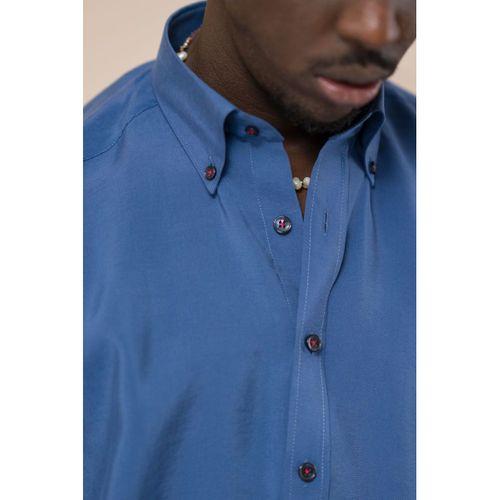 Dorss Yaka Düğmeli Yazlık İnce Tiril Tiril  %100 Modal Slimfit Gömlek
