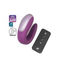 Satisfyer Double Fun Telefon Kontrollü ve Uzaktan Kumandalı Violet Vibratör