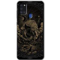 MRCİLETİSİM Samsung Galaxy A21s Kılıf Kapak - Kıyamet +Hayalet Ekran Yandan Gözükmez