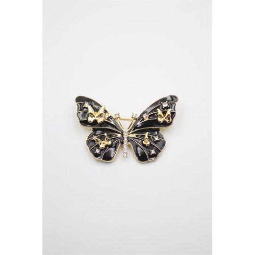 Kelebek Broş - Siyah