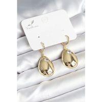 Gold Renk Pirinç Damla Model Kadın Küpe