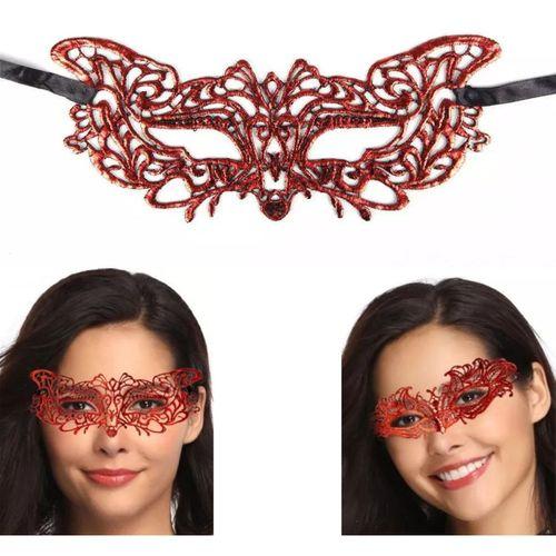 Kırmızı Dantel Masquerade Maskesi 9 No (3748)