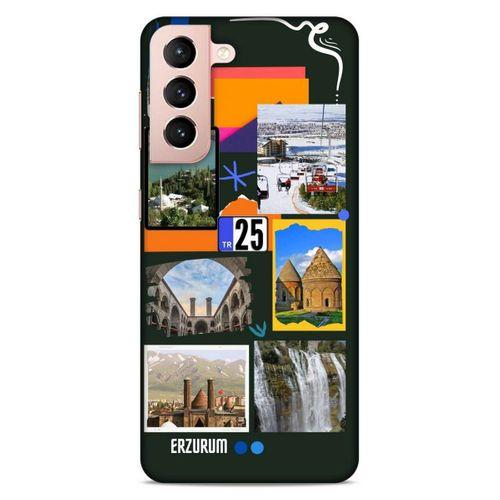 Lopard Samsung Galaxy S21 Uyumlu Kılıf Şehirli ※ (25) Erzurum Antişok Kapak