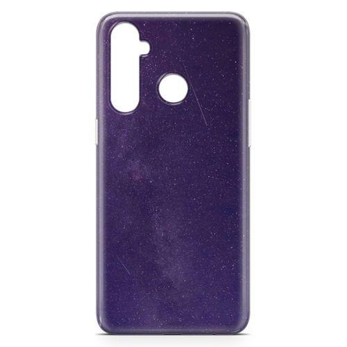Oppo Realme 5 Pro Kılıf Mor Geceler Arka Kapak Koruma Desenli Full Koruyucu