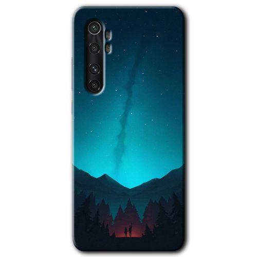 Xiaomi Mi Note 10 Lite HD Baskılı Kılıf + 9D Tam Ekran Koruyucu - Night Fores Mount