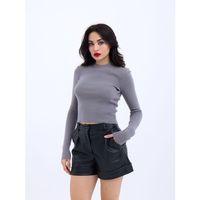 42201 TRİKO BASİC KAZAK-GRİ