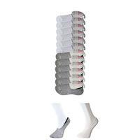 Gri Ve Beyaz Kadın Babet Çorap 12 Çift