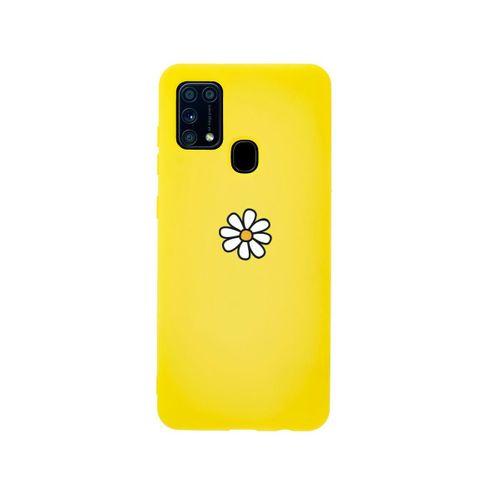 Samsung M21 Papatya Premium Silikonlu Sarı Telefon Kılıfı