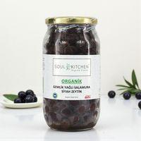 Organik Gemlik Yağlı Salamura Siyah Zeytin 700gr