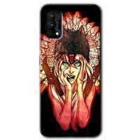 Realme 7 Pro Kılıf HD Desen Baskılı Arka Kapak - Kurt Kız + Kırılmaz Cam