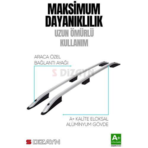 S-Dizayn Fiat Scudo Kısa Şase Aluminyum Gri Tavan Çıtası 2022 Üzeri A+ Kalite