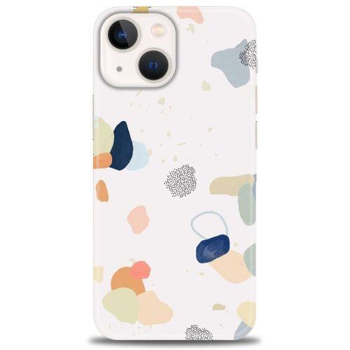 iPhone 13 Kılıf HD Baskılı Kılıf - Benekler ve Renkler + Tam Ekran Koruyucu