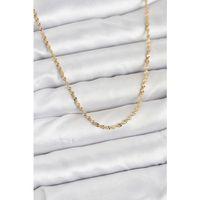 CM 14K Gold Renk Ezme Burgu Zincir Model 60 cm Kadın Kolye