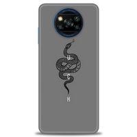 Xiaomi Poco X3 Pro Kılıf HD Baskılı Kılıf - Siyah Yılan + Tam Ekran Koruyucu