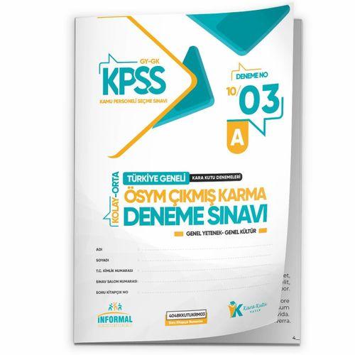 2026 KPSS ÖSYM Arşivi Çıkmış Soru Karma Genel Yetenek Genel Kültür D Çözümlü Deneme 10/3 Kitapçık