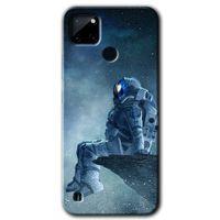 Realme C21 Kılıf HD Desen Baskılı Arka Kapak - Astronot Yalnızlığı