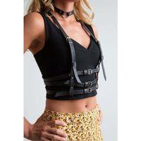 3 Sıralı Gömlek Ve T-shirt Üzeri Şık Deri Kemer Ve Choker - Brf615