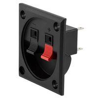 PowerMaster IC-249A İkili Kare Hoparlör Terminali Soketi Yaylı Tip 2'li 55x55mm