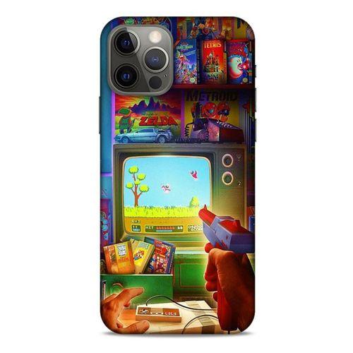 Retro (25) Desen Antişok Kapak Renkli Apple iPhone 12 Pro Kılıf