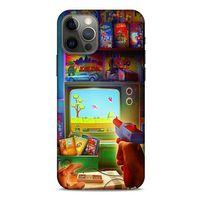 Retro (25) Desen Antişok Kapak Renkli Apple iPhone 12 Pro Kılıf