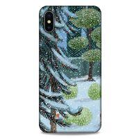 Apple iPhone XS Max Kılıf Snowix (43) Thin Fit Kılıf Beyaz Yeşil