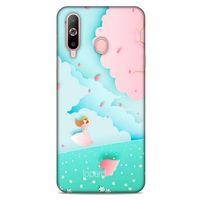 Samsung Galaxy A60 Kılıf Pastel Renkler (45) Liquid Air Kılıf Mavi Toz Pembe
