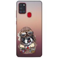 Animax Pilot Bulldog Samsung Galaxy A21s Kılıf Desenli Silikon