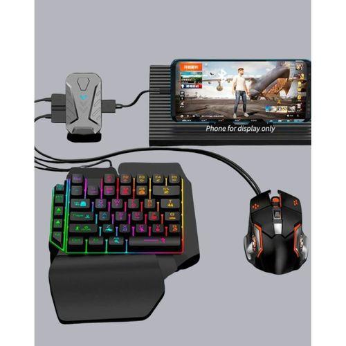 Mobil  Oyun Seti 5in1 X8 Pro Çipset Rgb Klavye Mouse Telefon Tutucu