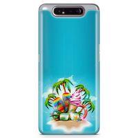 Samsung Galaxy A80 Kılıf Terlik Gözlük Dondurma Arka Kapak Koruma Desenli Full Koruyucu