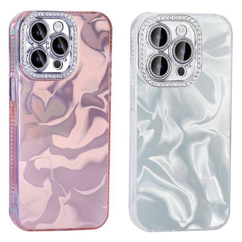Apple iPhone 15 Pro Kılıf Airbagli Parlak Taş Detay Tasarımlı Zore Esila Kapak