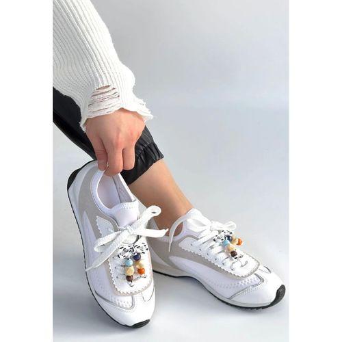 Riaf Beyaz Cilt Bağcıklı Spor Ayakkabı