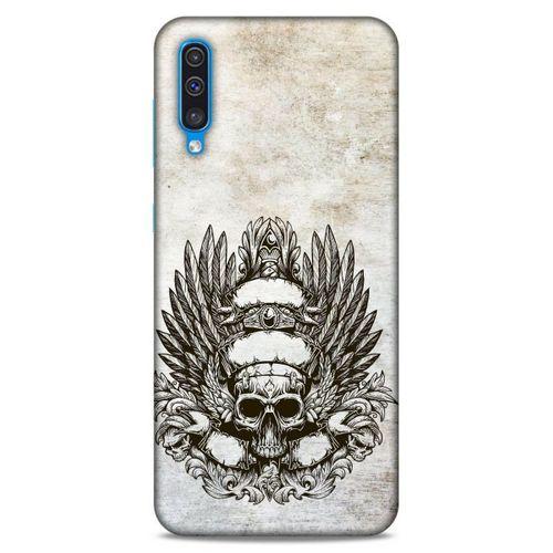 Lopard Samsung Galaxy A30s Uyumlu Kılıf Tattoo's (6) Silikon Kılıf Siyah Gri