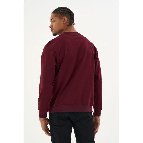 Süperlife Erkek Gri Bisiklet Yaka Ribanalı Regular Fit Sweatshirt spr26swk930