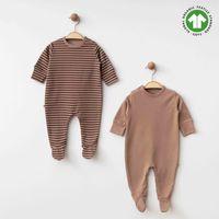 Eslenza Baby Organik 2'li Tulum 0048 Kahve