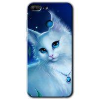 Honor 9 Lite Kılıf HD Desen Baskılı Arka Kapak - Cat Glance