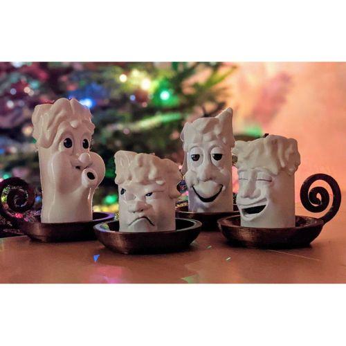 Komik Karikatür Noel Mum (No 1/4) (LED desteği ile) - 5149554