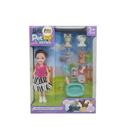 Pet Shop - Bebekli Köpek Bakım Seti - 7722-3 - Esmer