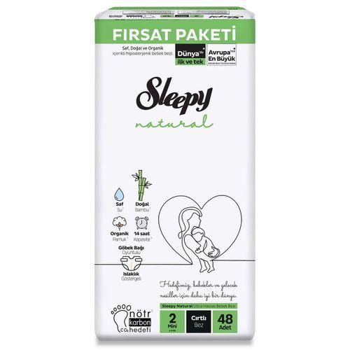 Sleepy Sleepy Natural Bebek Bezi 2'Li Fırsat Paketi 2 Beden 48 Adet