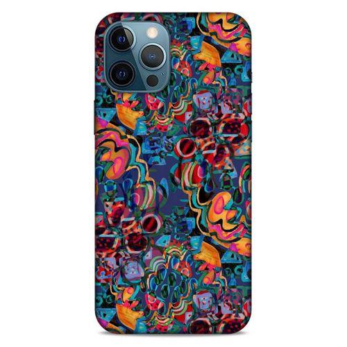 Lopard Apple iPhone 12 Pro Max Uyumlu Kılıf Soyut Sanat (28) Desenli Arka Kapak