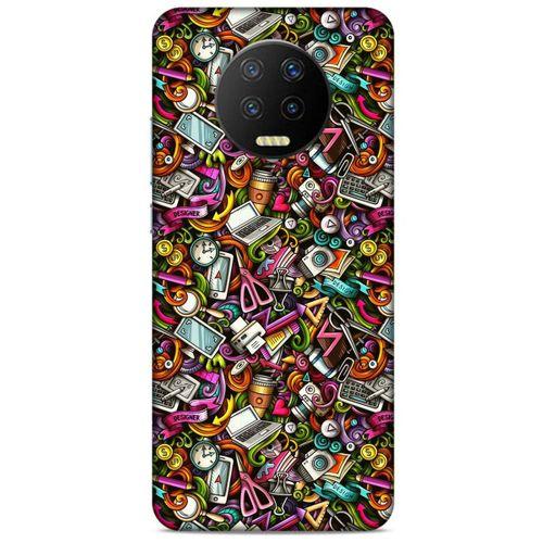 Lopard İnfinix Note 7 Uyumlu Kılıf Graffitix (10) Full Koruma Kılıfı