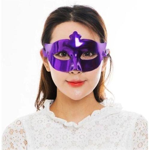 Eğitici Çocuk Mor Renk Kostüm Partisi Ekstra Parlak Balo Maskesi 15x10 cm