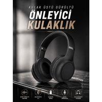 Kulak Üstü Kablosuz Bluetooth Kulaklık Gürültü Önleyici Ayarlanabilir