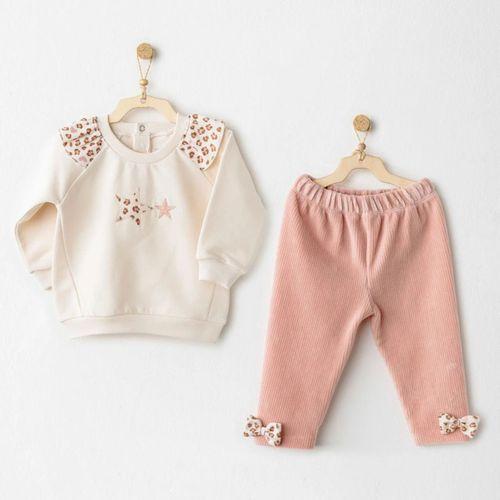 Andywawa Andywawa AC26236 Little Leopard 2'li Takım Ecru Pink