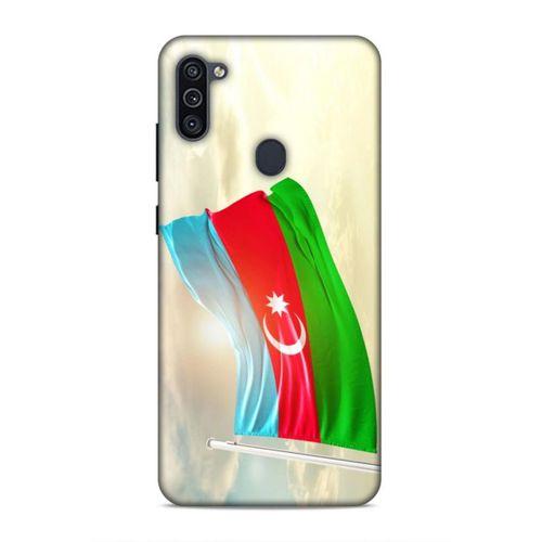 Samsung Galaxy M11 Uyumlu Kılıf Azarbaijan (7) Telefon Kılıfı Gökyüzü Bayrak